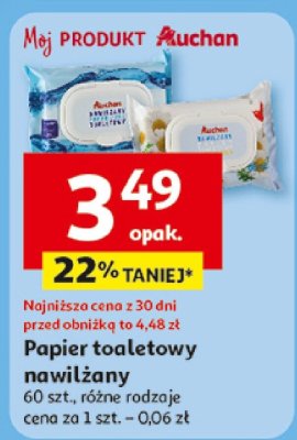 Papier toaletowy nawilżany Auchan promocja w Auchan