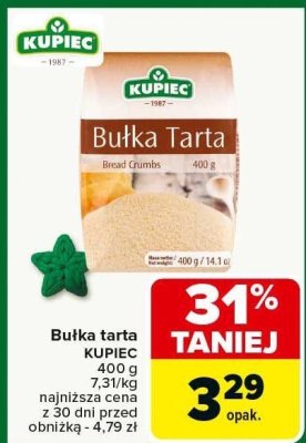 Bułka tarta KUPIEC promocja w Carrefour Market