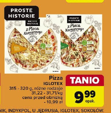 Pizza z mozzarellą i cheddarem Iglotex proste historie z pieca kamiennego promocja