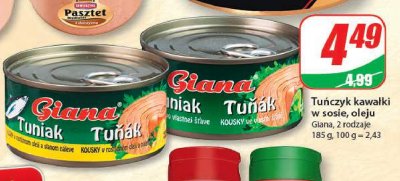 Tuńczyk w oleju Giana promocja