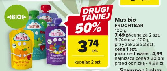 Mus bio mango-pomara艅cza-kokos-banan Fruchtbar promocja