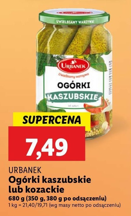 Ogorki kaszubskie Urbanek promocja w Lidl