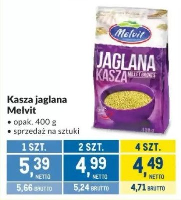 Kasza jaglana Melvit promocja w Makro