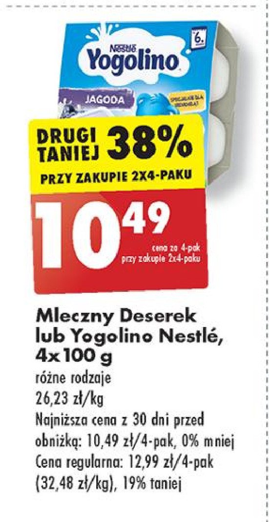 Deserek jagodowy Nestle yogolino (jogolino) promocja