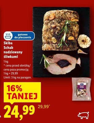 Schab nadziewany śliwkami  promocja w Lidl