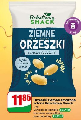 Orzeszki ziemne smażone solone  promocja w Dino