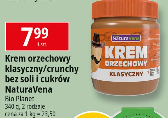 Krem orzechowy klasyczny Naturavena promocja w Leclerc