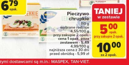 Pieczywo lekkie żytnie Wasa promocja