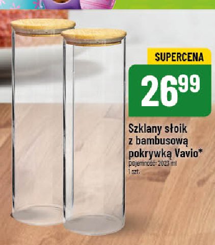 Słoik z bambusową przykrywką 2 l Vavio promocja w POLOmarket