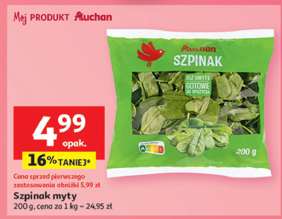 Szpinak Auchan promocja w Auchan