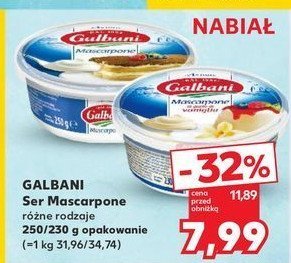Ser mascarpone o smaku waniliowym Galbani promocja w Supeco