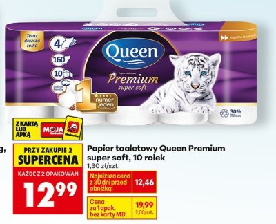 Papier toaletowy Premium super soft, 10 rolek promocja w Biedronka