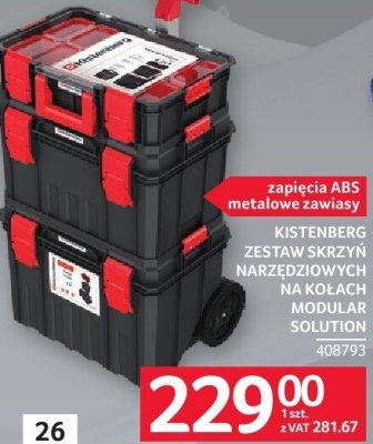Zestaw skrzyń narzędziowych modular solution KISTENBERG promocja w Selgros