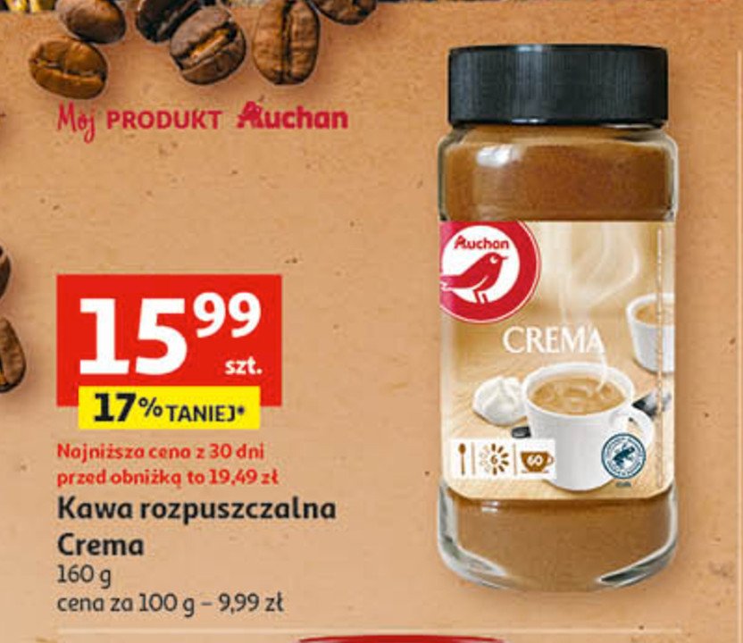 Kawa crema Auchan promocja