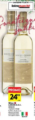 Wino Langhe D.O.C. Boschi Langhe Chardonnay wybrane rodzaje promocja w Intermarche