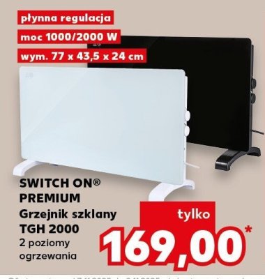 Grzejnik szklany SWITCH ON PREMIUM TGK 2000 promocja w Kaufland