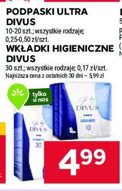 Podpaski ultra maxi DIVUS promocja