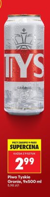 Piwo Tyskie Gronie, 9x500 ml promocja w Biedronka