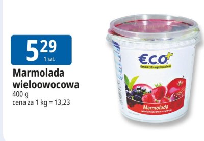 Marmolada wieloowocowa ECO+ promocja w Leclerc