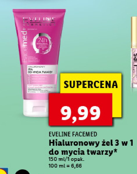Żel do mycia twarzy hialuronowy 3w1 Eveline facemed+ promocja