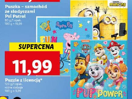 Bombonierka puzzle paw patrol promocja