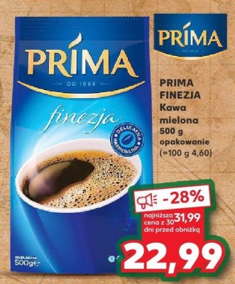 Kawa Prima Finezja mielona promocja w Kaufland