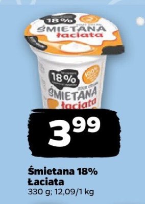 艢mietana 18% Mleczna dolina promocja w Netto