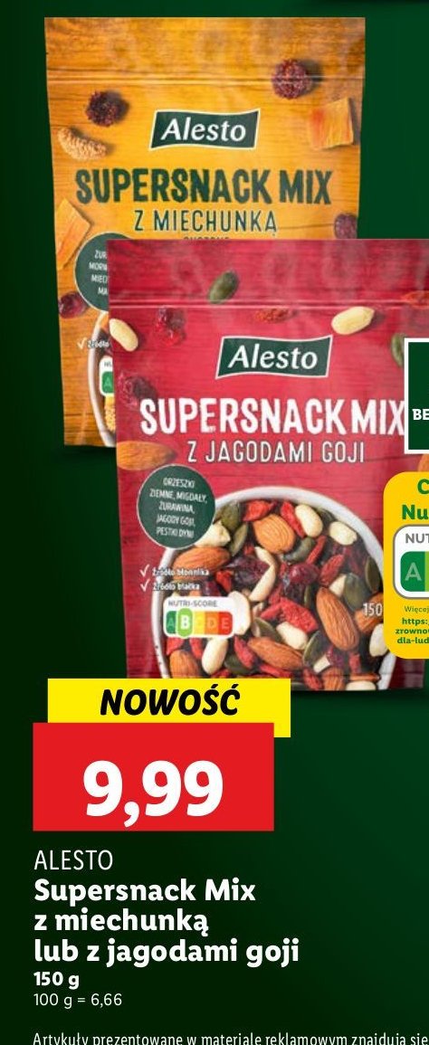 Supersnack mix z miechunką Alesto promocja