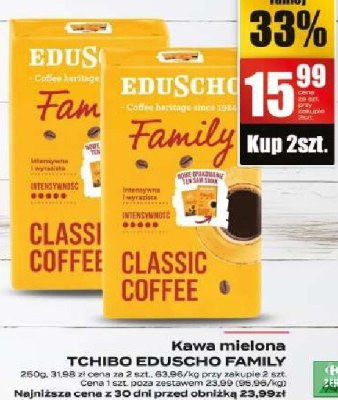 Kawa mielona Eduscho Family Classic promocja w Supeco