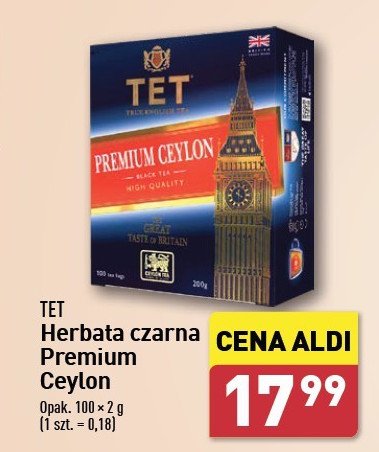 Herbata ekspresowa Tet premium ceylon promocja