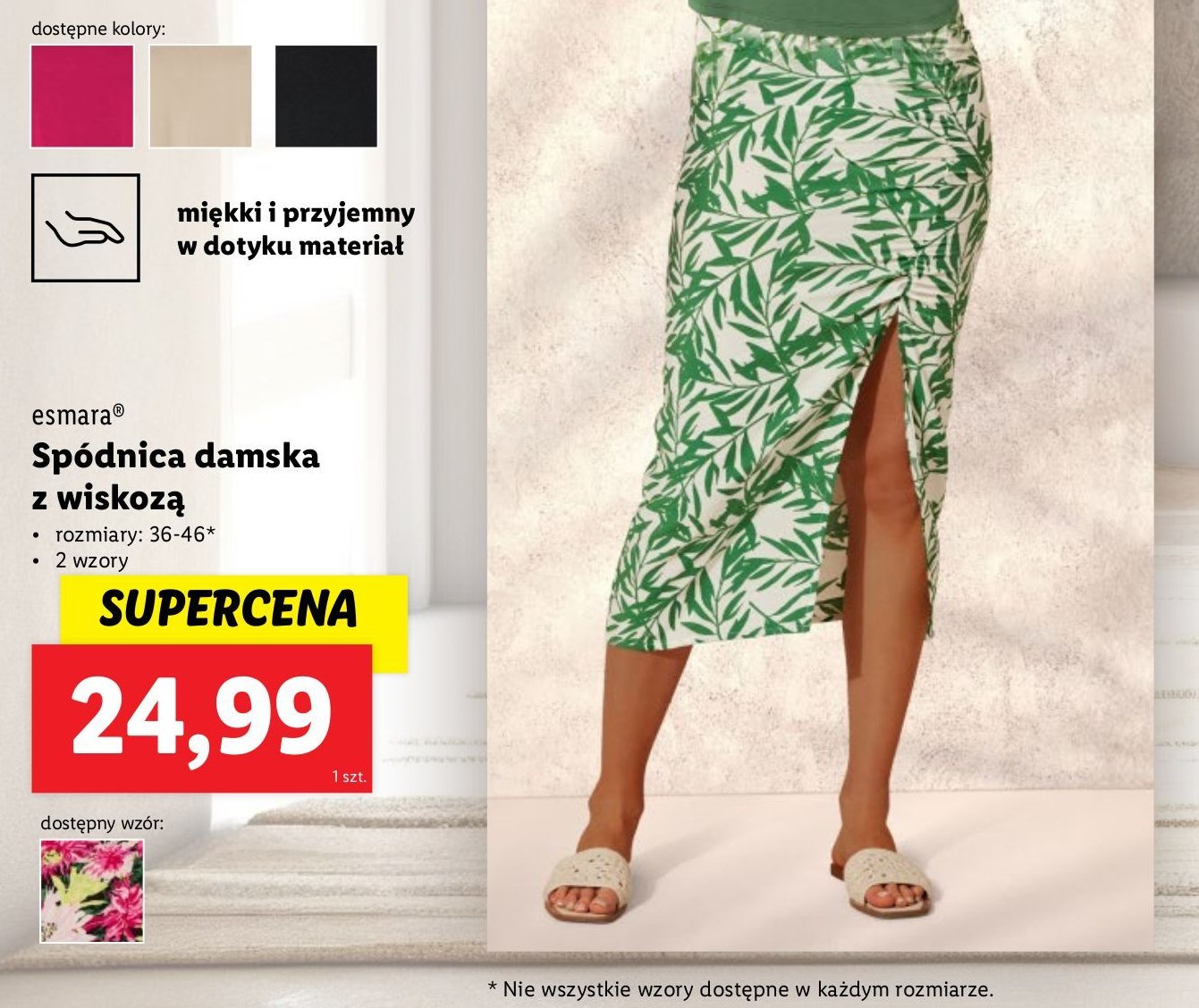 Spodnica damska rozm. 36-46 Esmara promocja