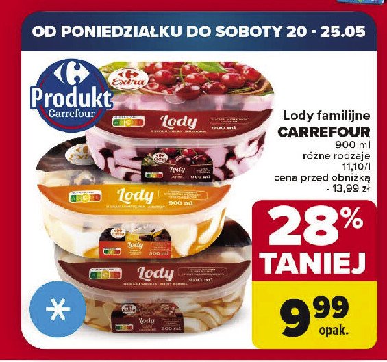 Lody waniliowe Carrefour promocja