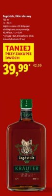 Likier ziołowy Jagdstolz Krauter promocja w Lidl
