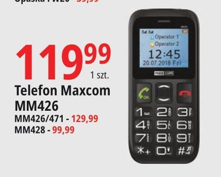 Telefon komórkowy mm428 bb czarny Maxcom promocja