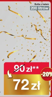 Butla z helem 200 litrów promocja w Woolworth