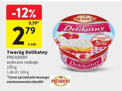 Twar贸g Delikatny PRESIDENT promocja w Intermarche