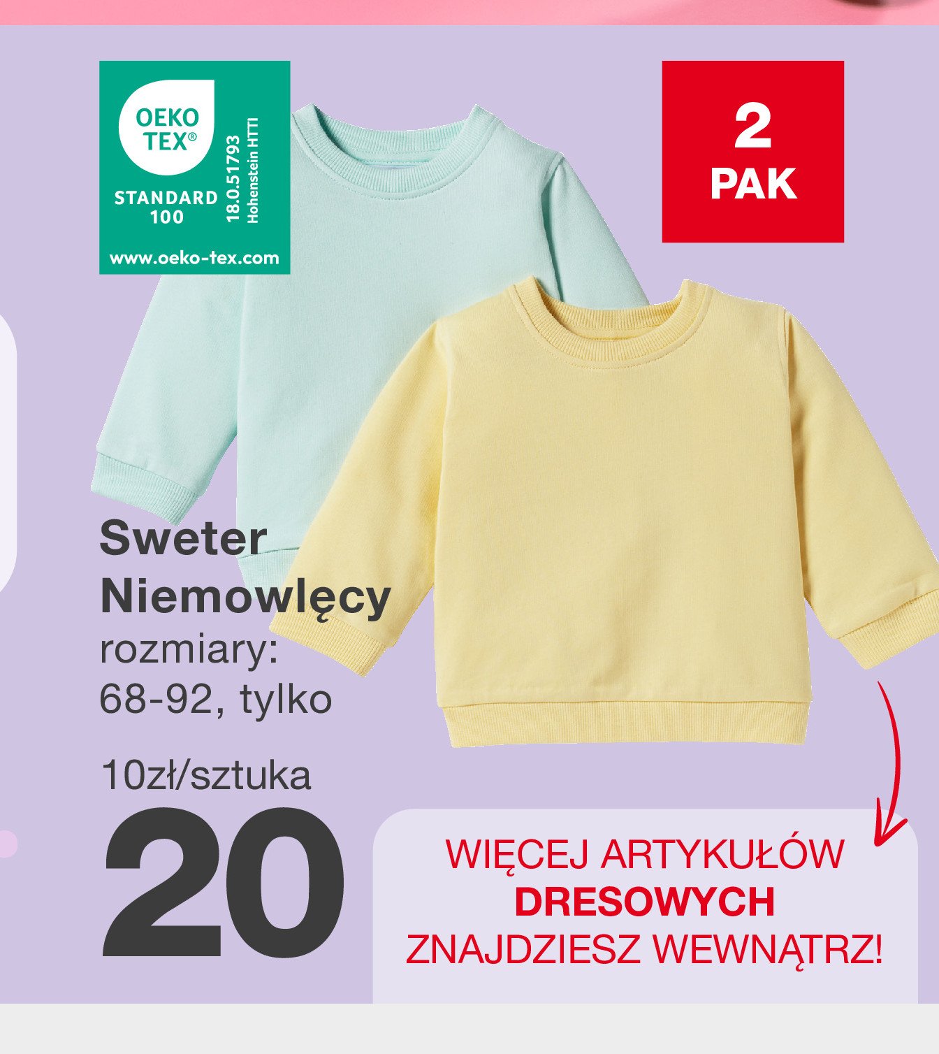 Sweter 68-92 promocja w KiK