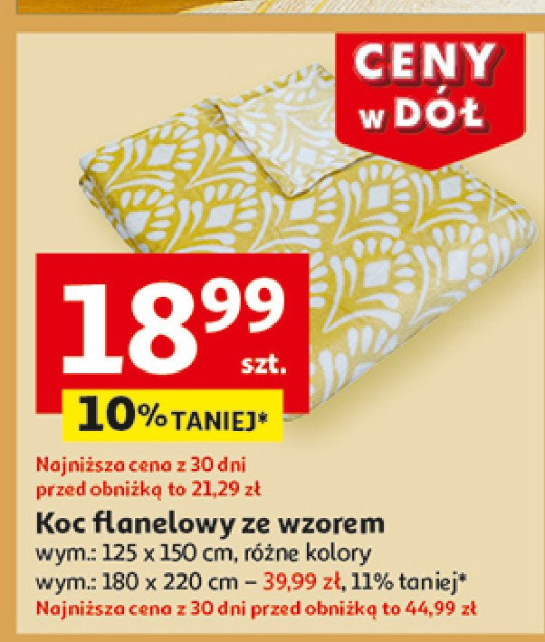 Koc flanelowy 125 x 150 cm promocja