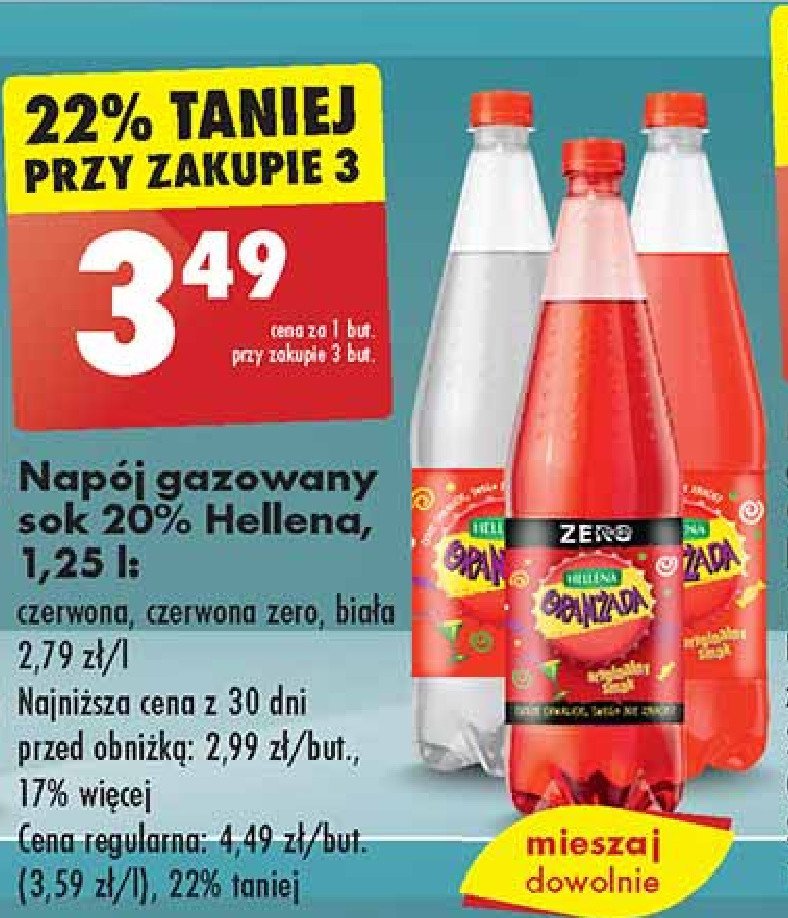 Oranżada czerwona fit Hellena oranżada promocja