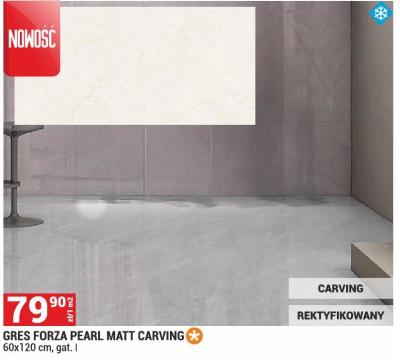 Gres Forza Pearl Matt Carving 60x120 cm, gat. I promocja w Merkury Market