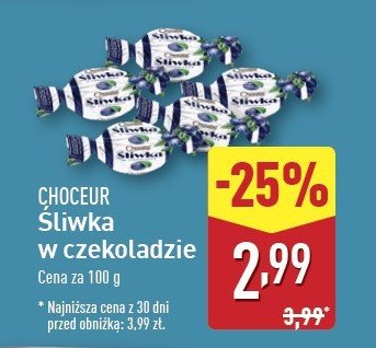 Śliwki w czekoladzie Choceur promocja