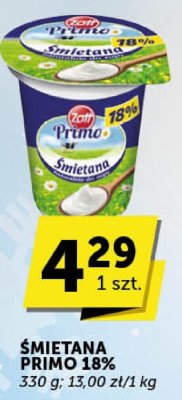Śmietana Primo 18% promocja w Groszek