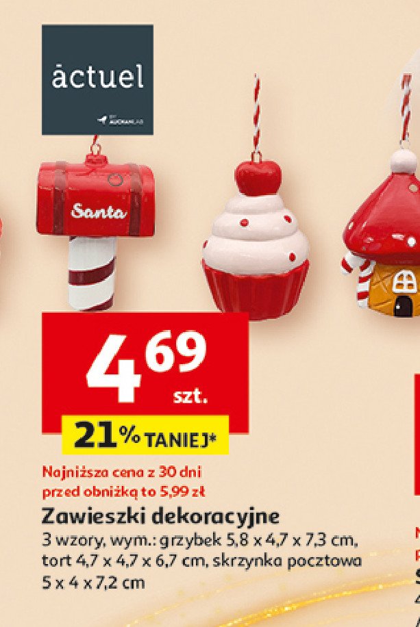 Zawieszka grzybek Actuel promocja w Auchan