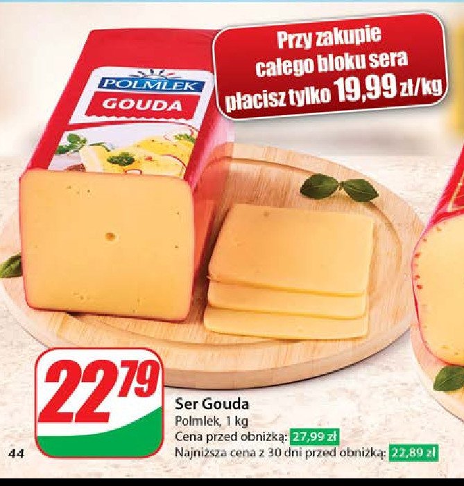 Ser gouda Polmlek promocja w Dino
