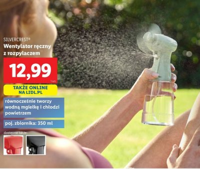 Wentylator ręczny z rozpylaczem 350 ml Silvercrest promocja