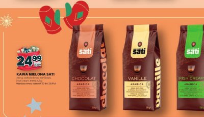 Kawa mielona Sati czekoladowa, waniliowa, irish cream promocja w Stokrotka