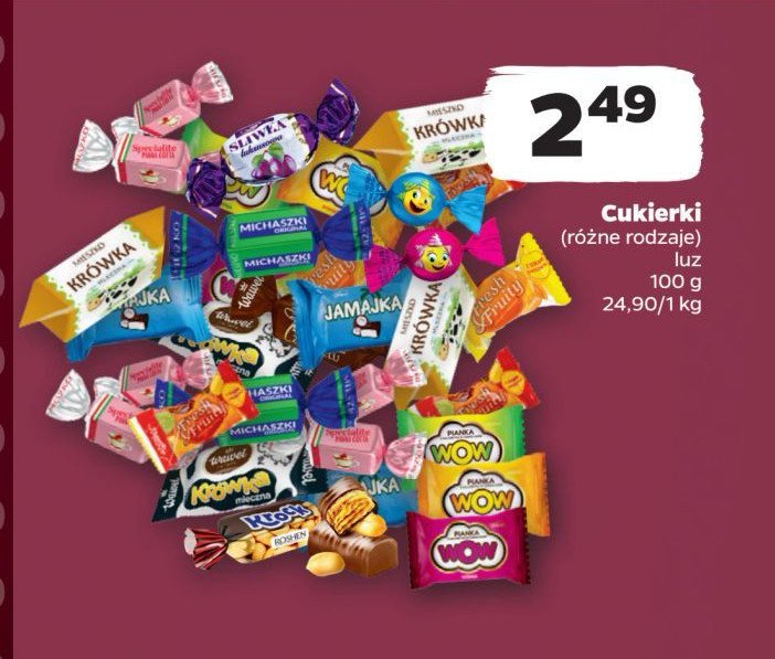 Cukierki krówki mix Wawel promocja