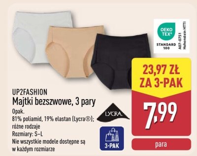 Majtki bezszwowe, 3 pary promocja w Aldi