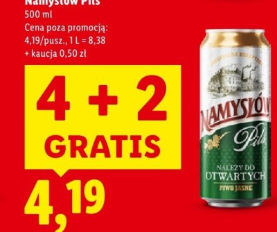Piwo Namysłów Pils  promocja w Lidl