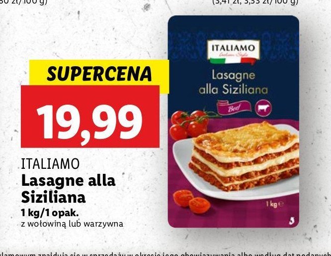 Lasagna sycylijska z warzywami Italiamo promocja